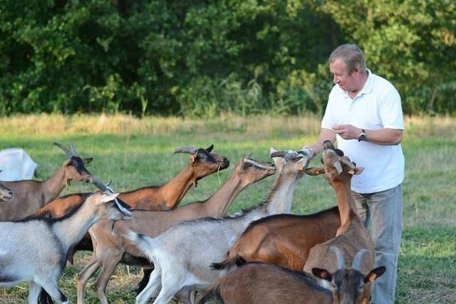 Zbigniew Jaskólski w swoim ekologicznym gospodarstwie