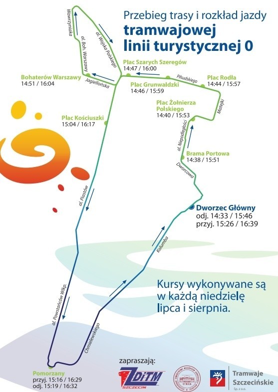 Linia tramwajowa "0" - turystyczną trasą przez Szczecin