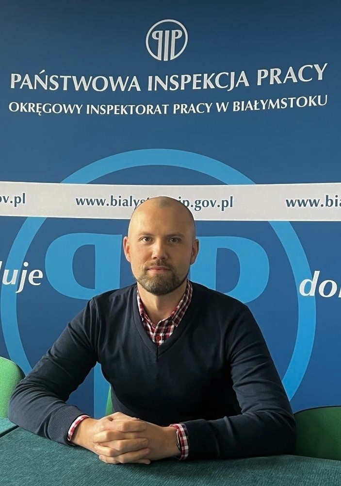 Piotr Buzun z Okręgowego Inspektoratu Pracy w Białymstoku.