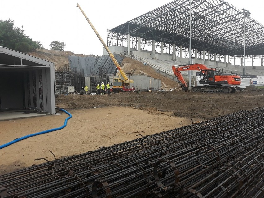 Budowa stadionu Pogoni - stan na 5 czerwca 2020
