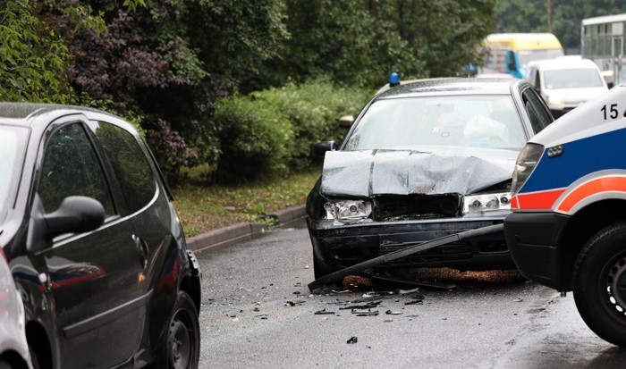 Na ul. Staszica doszło do zderzenia czterech samochodów.