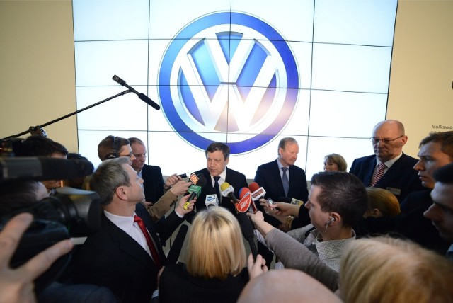 18.03.2014 poznan pm vw volkswagen fabryka wrzesnia piechocinski grobelny wozniak. glos wielkopolski. fot. pawel miecznik/polskapresse