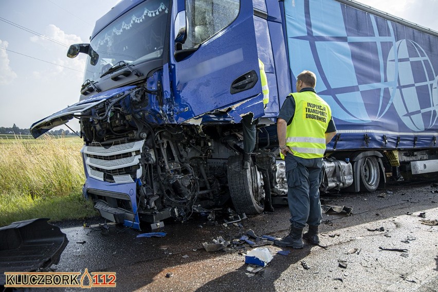 Wypadek w Czaplach Wolnych pod Kluczborkiem.