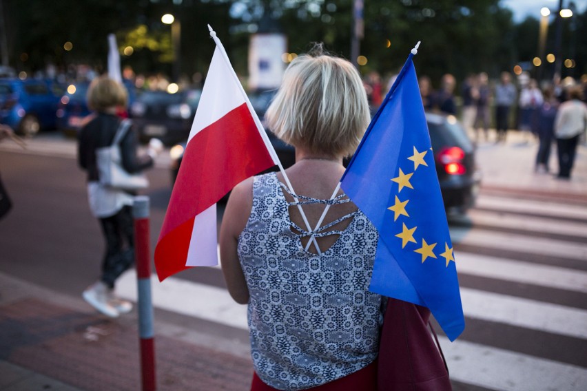 Kraków. "Łańcuch Światła" kolejny raz pod krakowskim sądem [ZDJĘCIA]