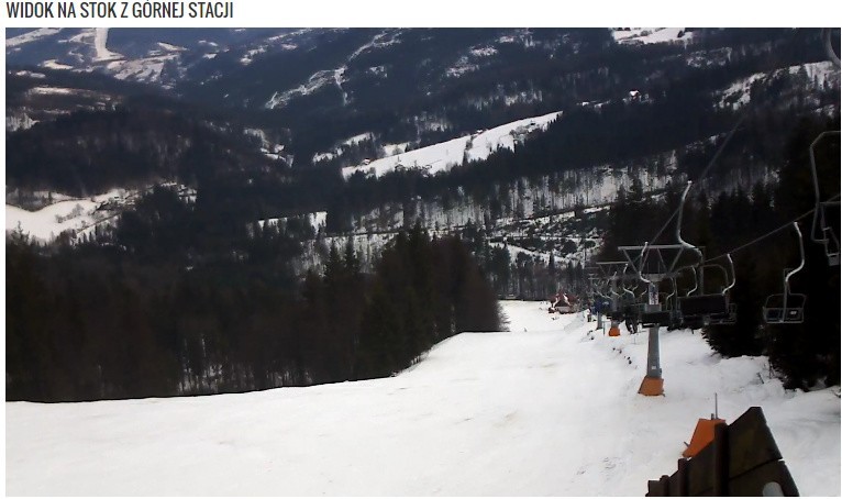 Warunki narciarskie w Beskidach: Na dole wiosna, na górze zima [ZDJĘCIA Z KAMEREK]