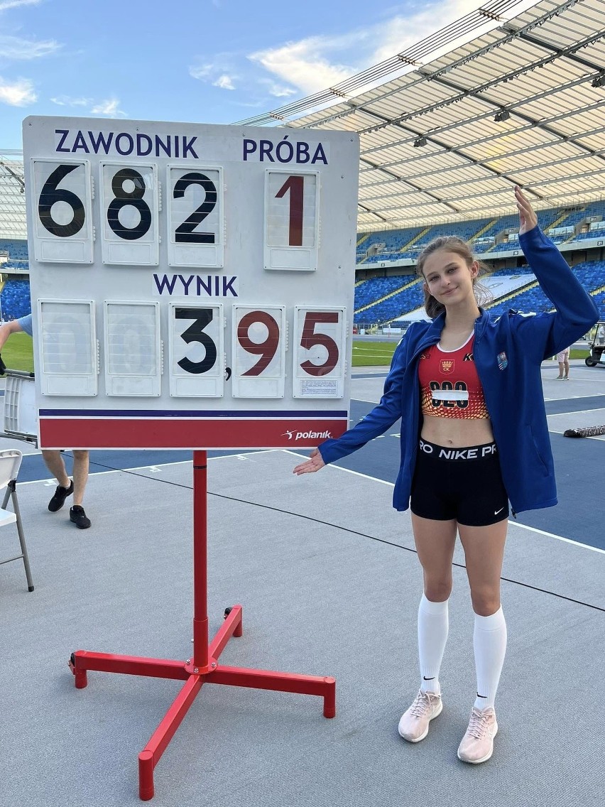 Zofia Jastrząb dumna z nowego rekordu życiowego.