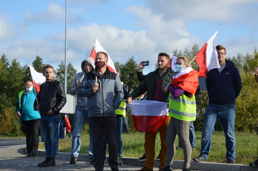 Tak wyglądał protest rolników na węźle S3 w Sulechowie