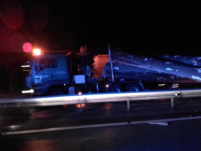 Wypadek na drodze krajowej numer 7 w Jedlińsku koło Radomia.