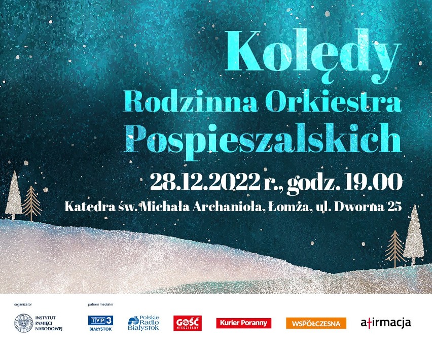 Rodzinna Orkiestra Pospieszalskich wystąpi w Łomży. W programie znajdą się najpiękniejsze polskie kolędy i pastorałki 