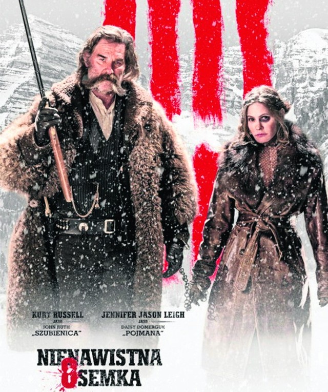 „Nienawistna ósemka” to film, który gatunkowo nawiązuje do westernu, ale, jak to bywa u Tarantino, krwi jest nadto.