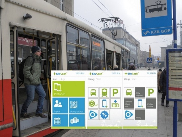 Tramwaj i autobusy KZK GOP wprowadzają usługę płacenia za pomocą telefonu komórkowego i aplikacji SkyCash