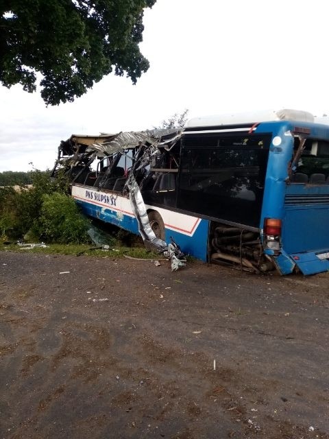 Autobus PKS uderzył w drzewo. Kierowca pod wpływem alkoholu