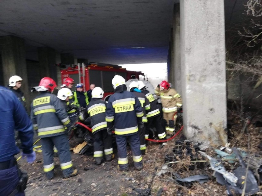 Wypadek był na drodze powiatowej między Starą Dąbrową i...
