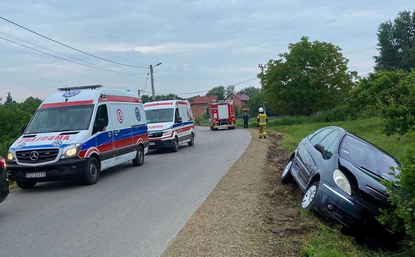 Na miejscu wypadku w miejscowości Pliskowola.