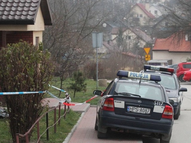 Na miejscu tragedii na osiedlu Barwinek w Kielcach.