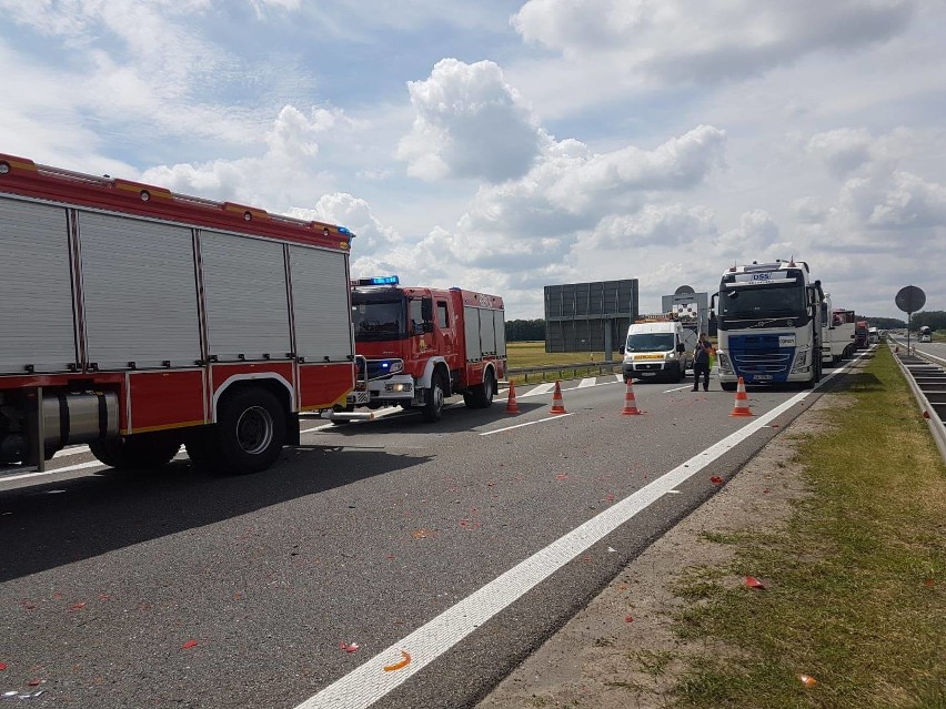 Wypadek na autostradzie A4 na pasie w kierunku Katowic. Do...
