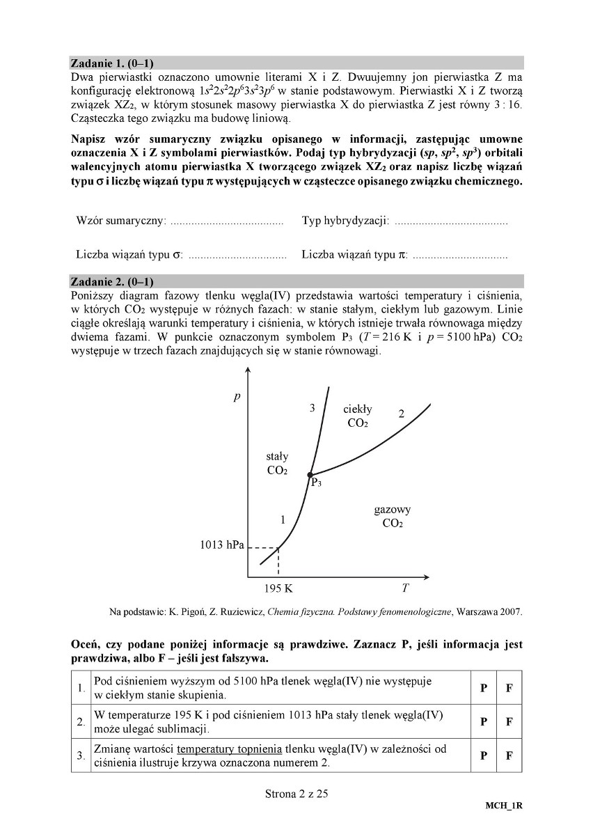 Matura chemia 2019