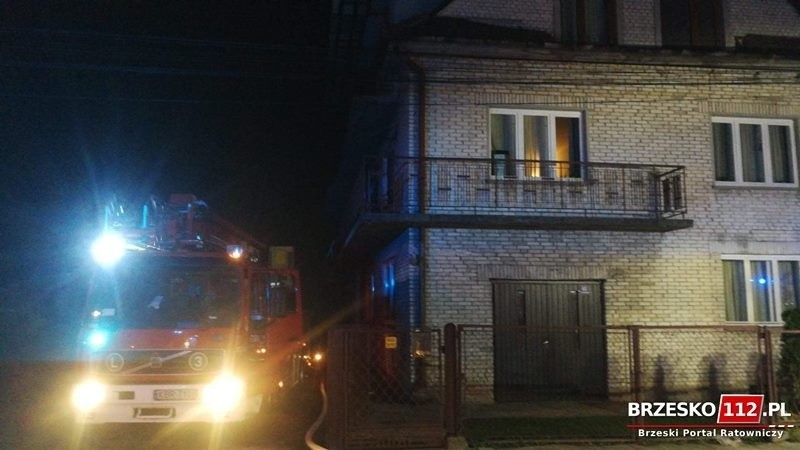 Pożar poddasza w domu jednorodzinnym w Jadownikach,...