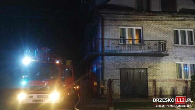 Pożar poddasza w domu jednorodzinnym w Jadownikach, 19.10.2020