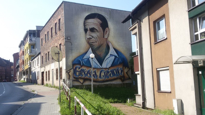 Mural z wizerunkiem Gerarda Cieślika [ZDJĘCIA]