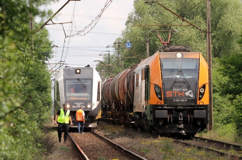 Szynobus Trzebnica - Wrocław utknął przed stacją Wrocław...