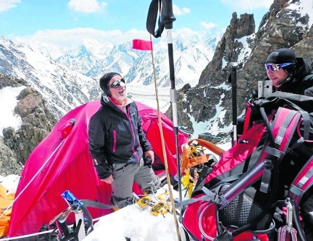 Piotr Snopczyński i Janusz Gołąb podczas wyprawy na K2