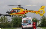 Wypadek w gospodarstwie w gminie Dobrodzień. Mężczyzna spadł z wysokości około trzech metrów. Na miejsce wezwano śmigłowiec LPR