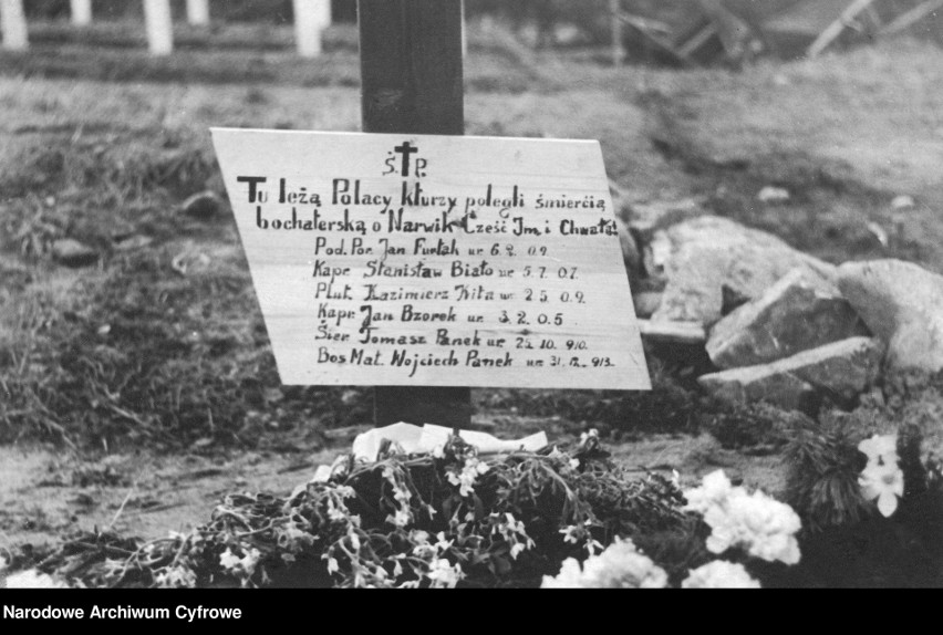 Cmentarz poległych polskich żołnierzy w Narwiku w Norwegii....