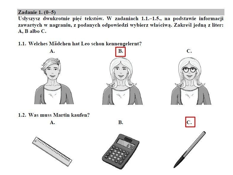 EGZAMIN ÓSMOKLASISTY 2019. Język niemiecki ODPOWIEDZI, ARKUSZE CKE. Test 8-klasisty z j. niemieckiego 17.04.2019 [klucz odpowiedzi, arkusze]