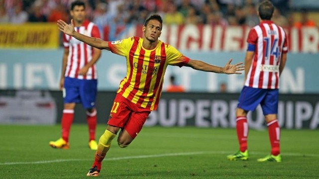 Atletico - Barcelona (TRANSMISJA TV ONLINE). Swoją pierwszą bramkę dla Barcelony Neymar zdobył na Vicente Calderon przeciwko Atletico