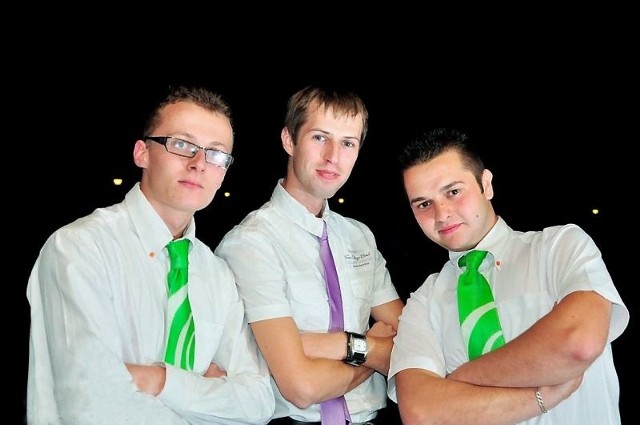 Zespół Euphori@ w pełnym składzie: Dawid Krzemiński, Jan Glaziński, znany jako DJ Atom i Paweł Świderski.