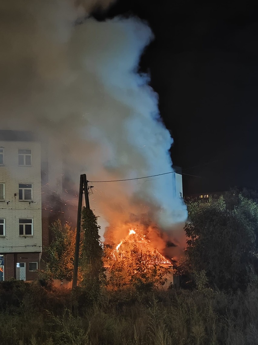 Pożar budynku murowanego przy ulicy Wyszyńskiego w...