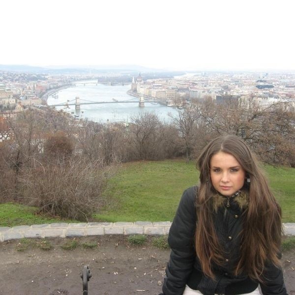 Nasza Miss, a za nią panorama pięknego Budapesztu, który zrobił na niej wielkie wrażenie.