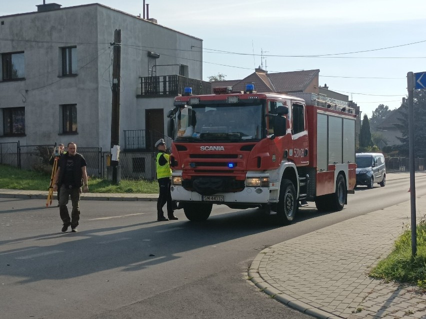Działania służb na miejscu wypadku w Mysłowicach