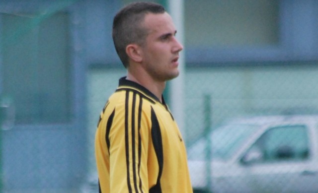 Łukasz Kaczmarek zdobył jedną z bramek dla GKS Rudki w meczu kontrolnym z Lubrzanką Kajetanów.
