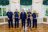 Najlepsi policjanci drogówki spotkali się z prezydentem Tadeuszem Truskolaskim