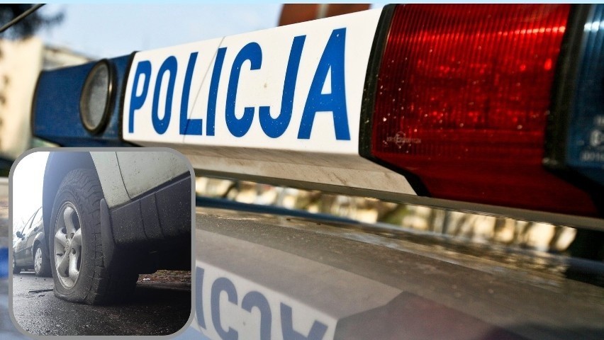 Kraków. Policja zatrzymała mężczyznę podejrzewanego o przebicie opon w kilkudziesięciu samochodach