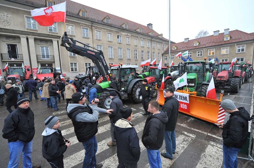 Protest rolników w Koszalinie