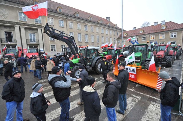 Protest rolników w Koszalinie