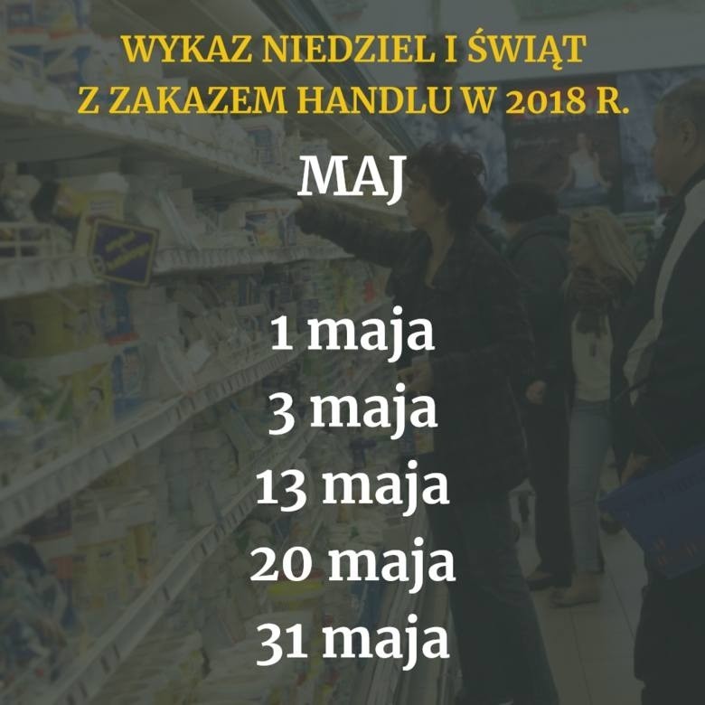 Sklepy otwarte 1 maja 2018? Czy we wtorek zamknięte będą Biedronka, Lidl, Netto, Tesco, Żabka?