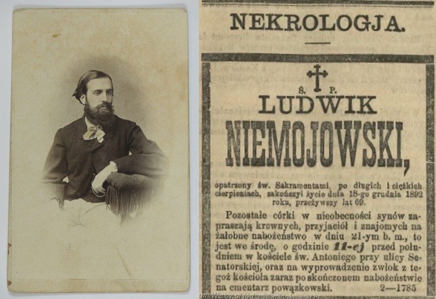 18 grudnia 1892 w wieku 69 lat zmarł Ludwik Niemojowski...
