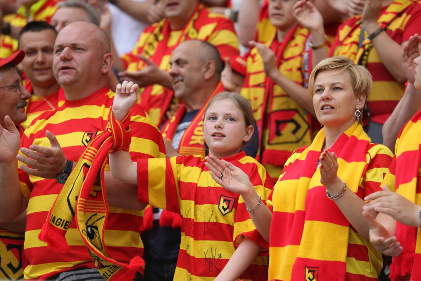 Jagiellonia Białystok - Lech Poznań 2:2. Kibice Jagiellonii...