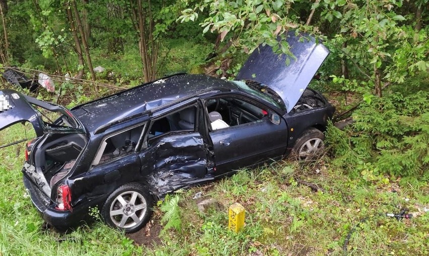 Wypadek w Wierzbinach. W czołowym zderzeniu audi z busem...