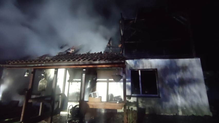W nocy 14 stycznia doszło do pożaru domu w podgorzowskim...