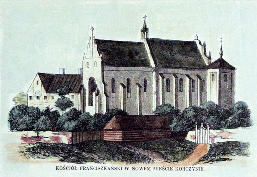 1880 rok, Widok na kościół franciszkański, anonim, ok. 1880