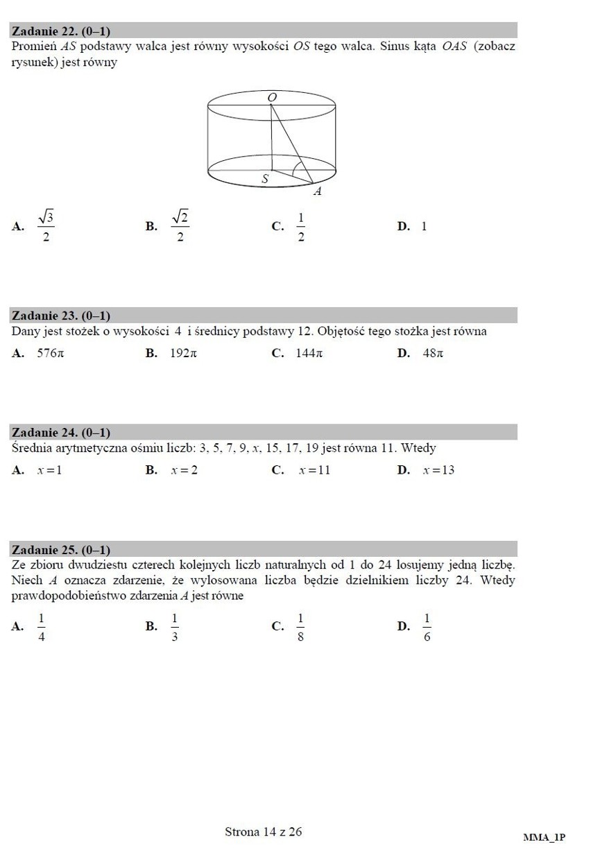 Matura 2017 - matematyka podstawowa [ARKUSZ CKE, ZADANIA, ROZWIĄZANIA]