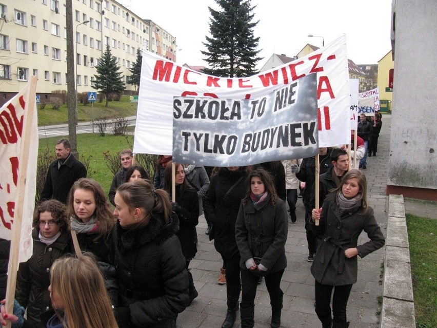 Protest licealistów z Miastka