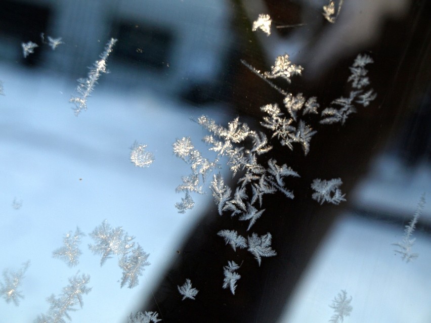 24.01.2010 krakow szyba okna w zimie przy...