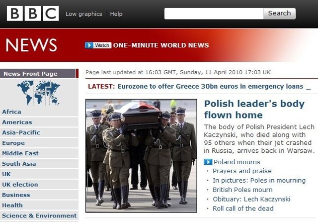Zrzut ekranowy ze strony bbc.co.uk