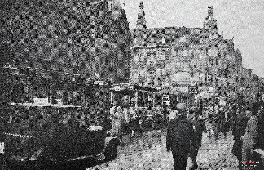 Rok 1929, tramwaje na wrocławskim Rynku